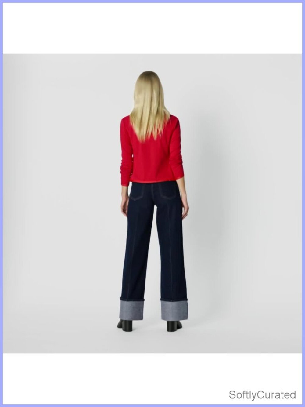 Slim-Fit Ribbed Cardigan & Cami Set Removable Straps Button Front - Picture 6 of 6